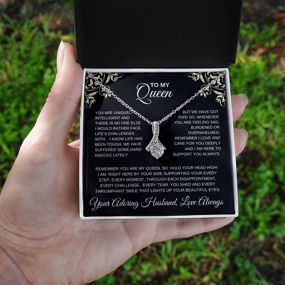 To My Queen Necklace | Alluring Beauty Necklace | Gift for Wife