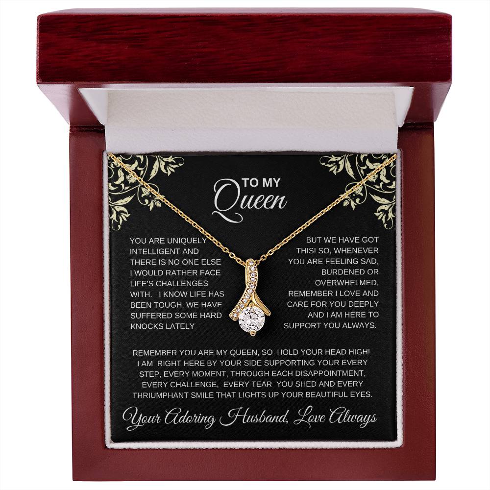 To My Queen Necklace | Alluring Beauty Necklace | Gift for Wife