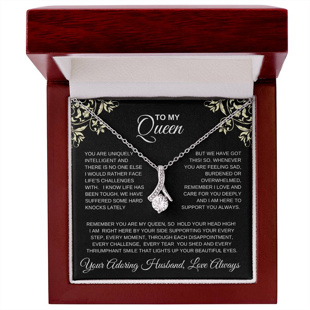 To My Queen Necklace | Alluring Beauty Necklace | Gift for Wife