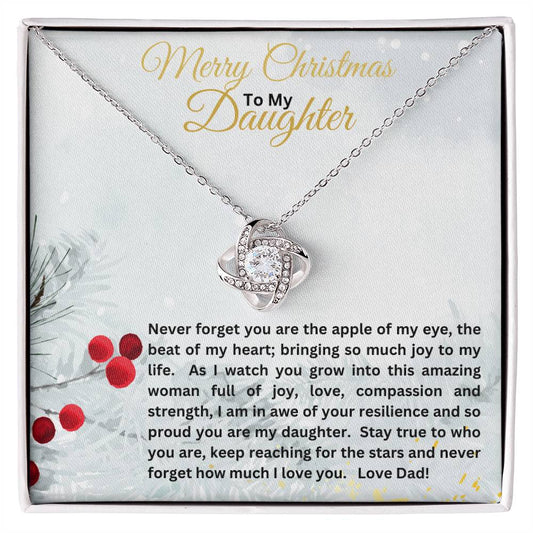 To My Daughter | You are the Apple of My Eye - (Yellow or White Gold)