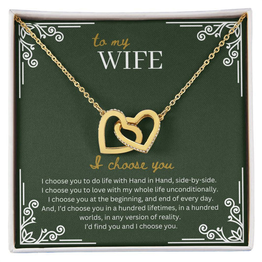 To My Wife | Interlocking Hearts necklace