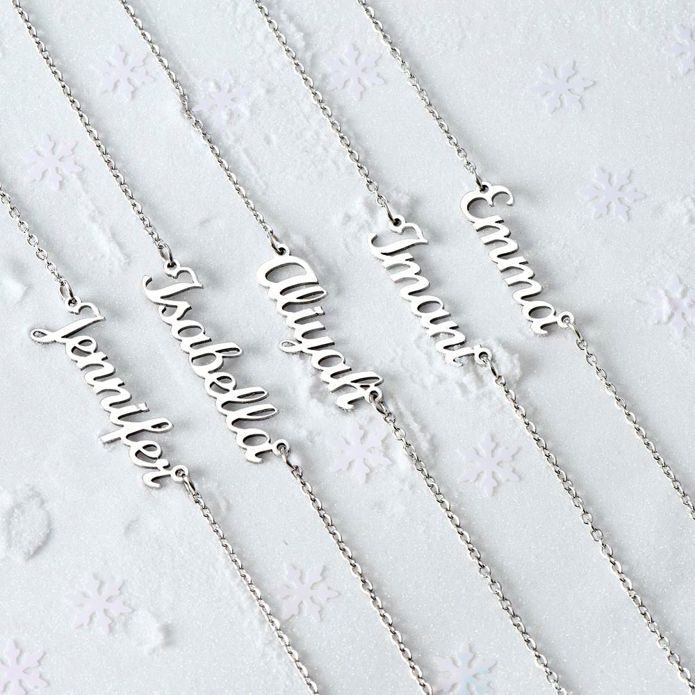 Custom Personalized Name Necklace - Cursive Design