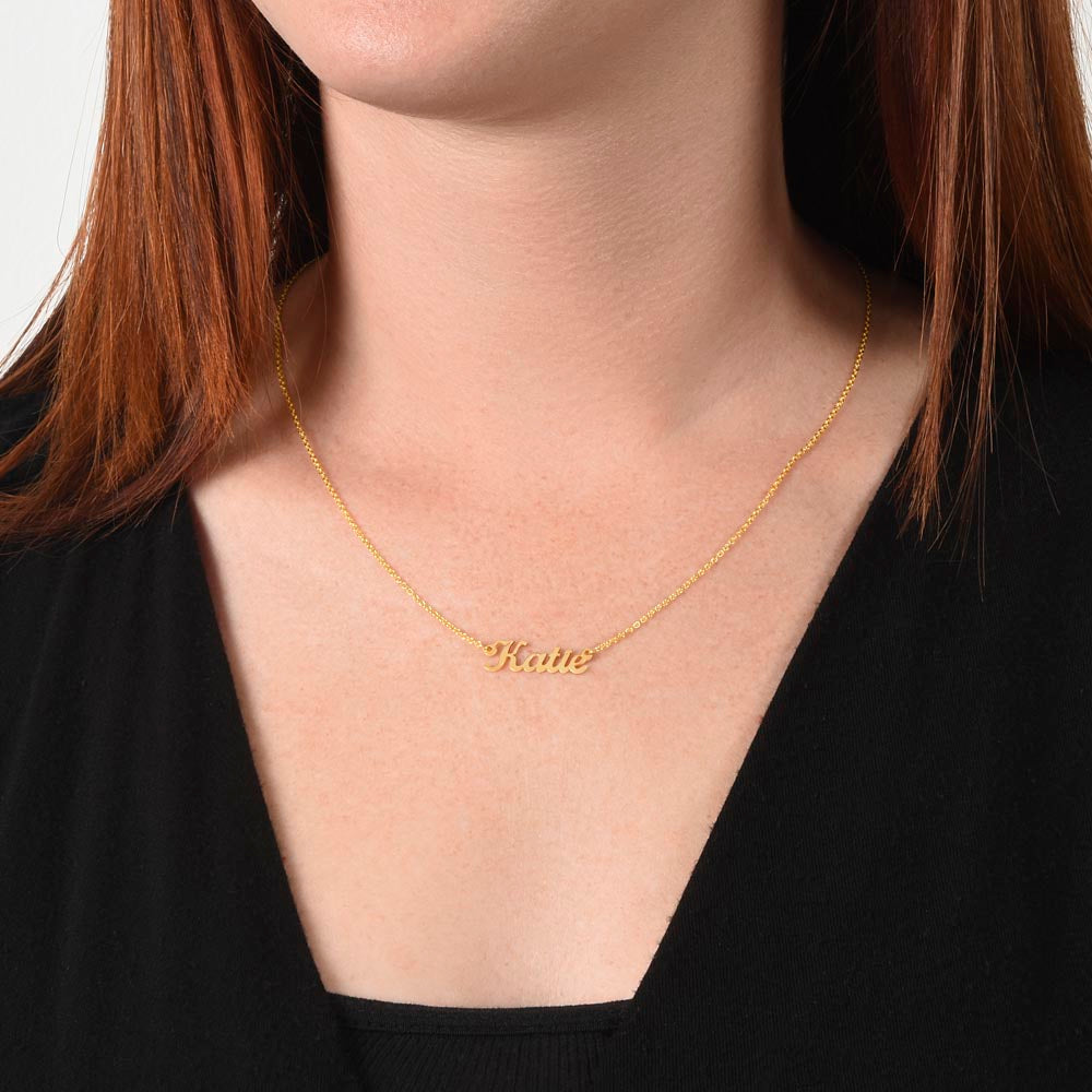 Custom Personalized Name Necklace - Cursive Design