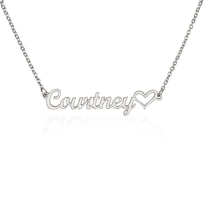 Custom Made Name with Heart Necklace