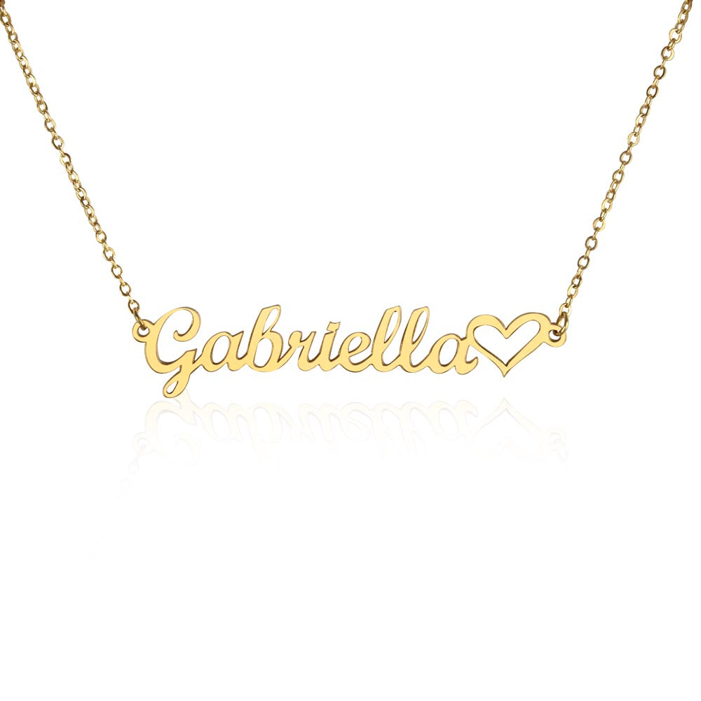 Custom Made Name with Heart Necklace