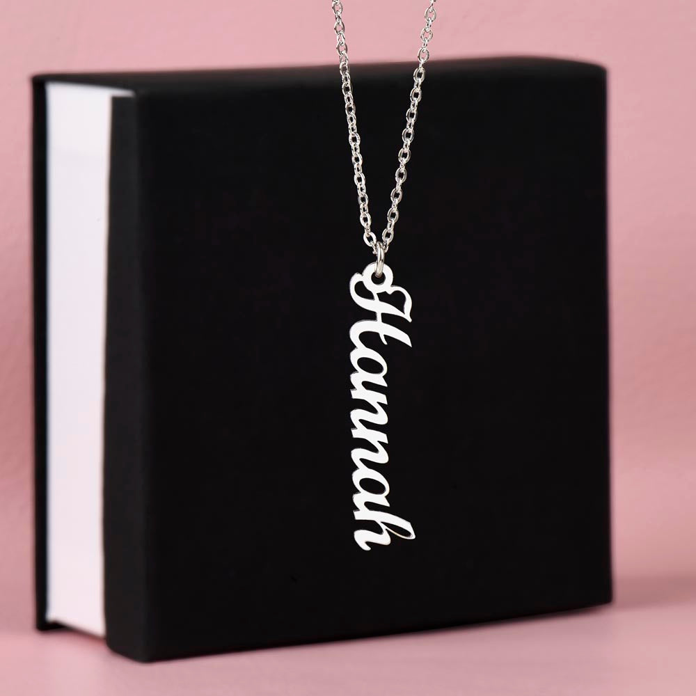 Custom Made Vertical Name Necklace