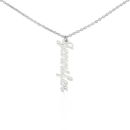 Custom Made Vertical Name Necklace