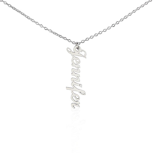 Custom Made Vertical Name Necklace