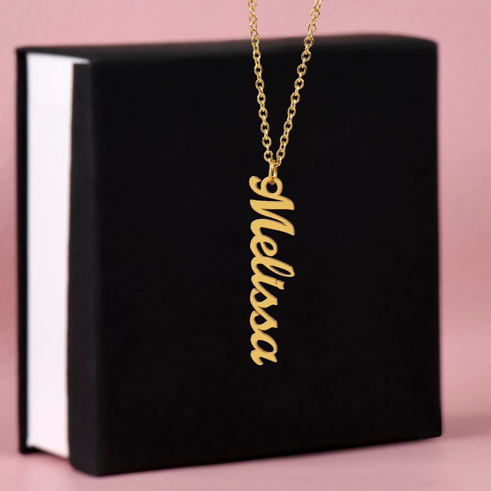 Custom Made Vertical Name Necklace