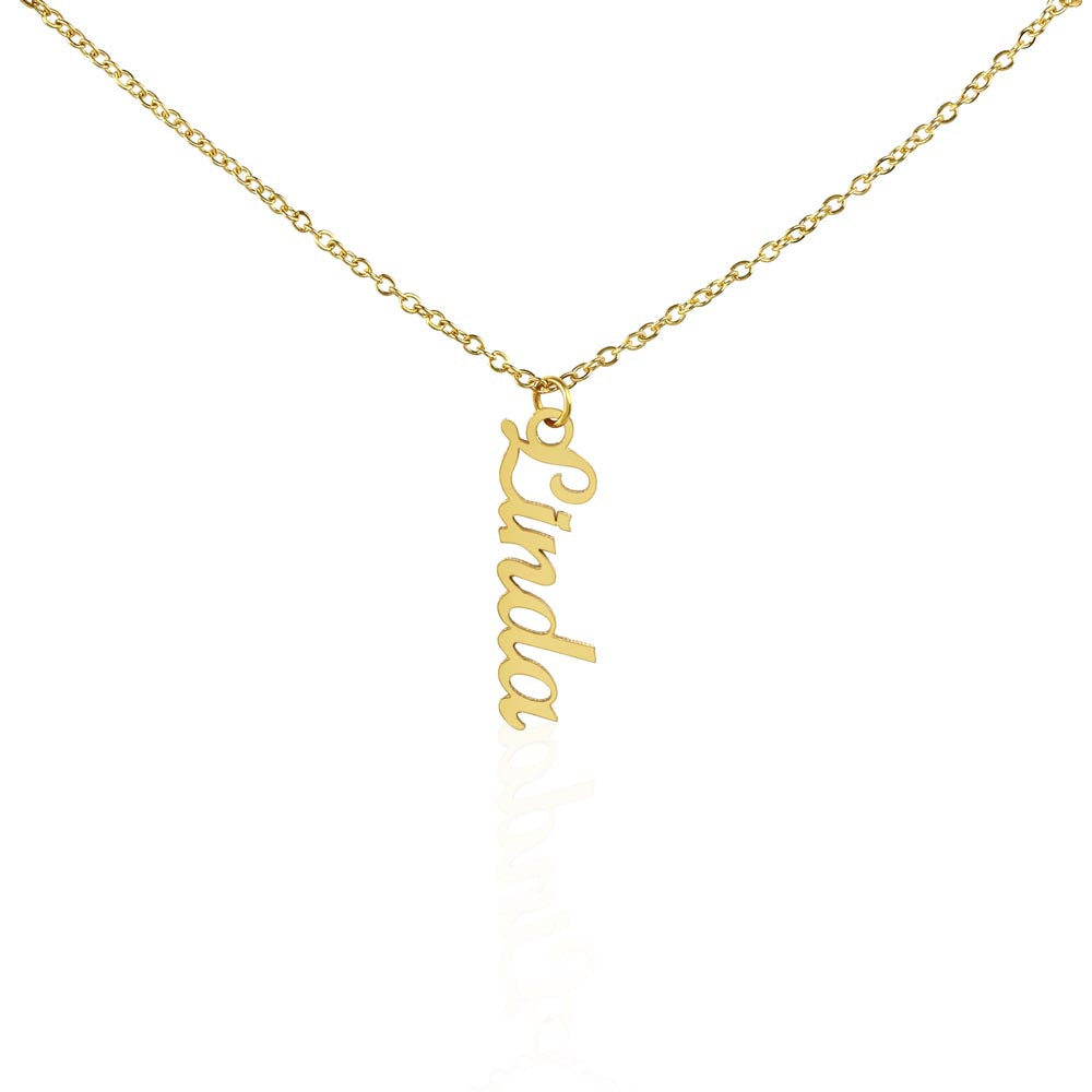 Custom Made Vertical Name Necklace