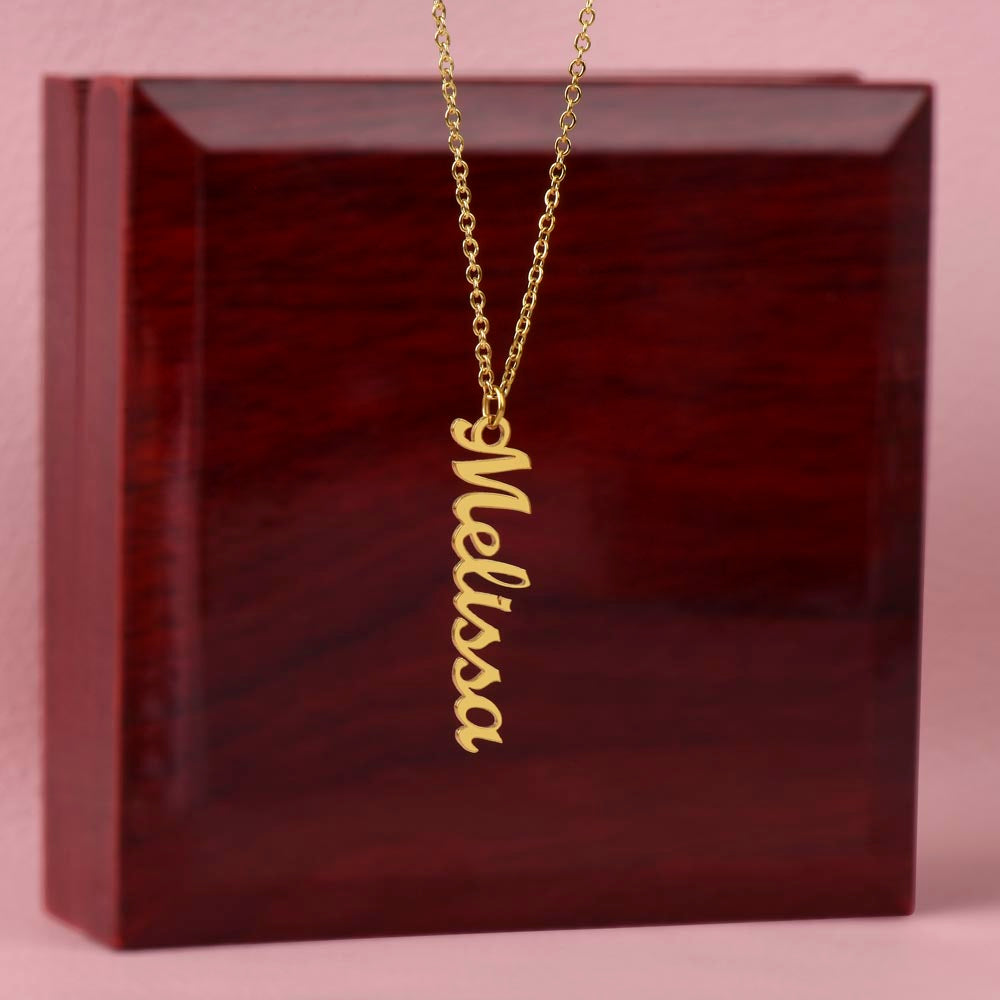 Custom Made Vertical Name Necklace