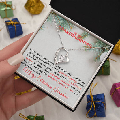 To My Granddaughter | You Inspire Me Each Day, Forever Love Necklace