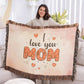Woven Heirloom Blanket For Mom | I Love You Mom (Red)