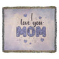Woven Heirloom Blanket For Mom | I Love You Mom (Purple)