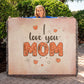 Woven Heirloom Blanket For Mom | I Love You Mom (Red)