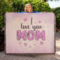 Woven Heirloom Blanket For Mom | I Love You Mom (Pink)