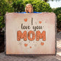 Woven Heirloom Blanket For Mom | I Love You Mom (Red)