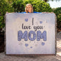 Woven Heirloom Blanket For Mom | I Love You Mom (Purple)