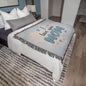 Woven Heirloom Blanket For Mom | I Love You Mom (Blue)