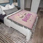 Woven Heirloom Blanket For Mom | I Love You Mom (Pink)