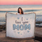 Woven Heirloom Blanket For Mom | I Love You Mom (Blue)