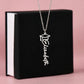 Name Necklace with Graduation Cap