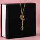 Name Necklace with Graduation Cap