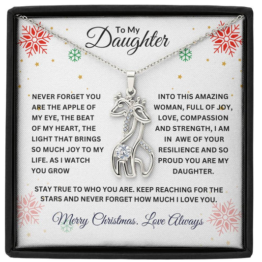 To My Daughter | Never Forget You Are Giraffe Necklace