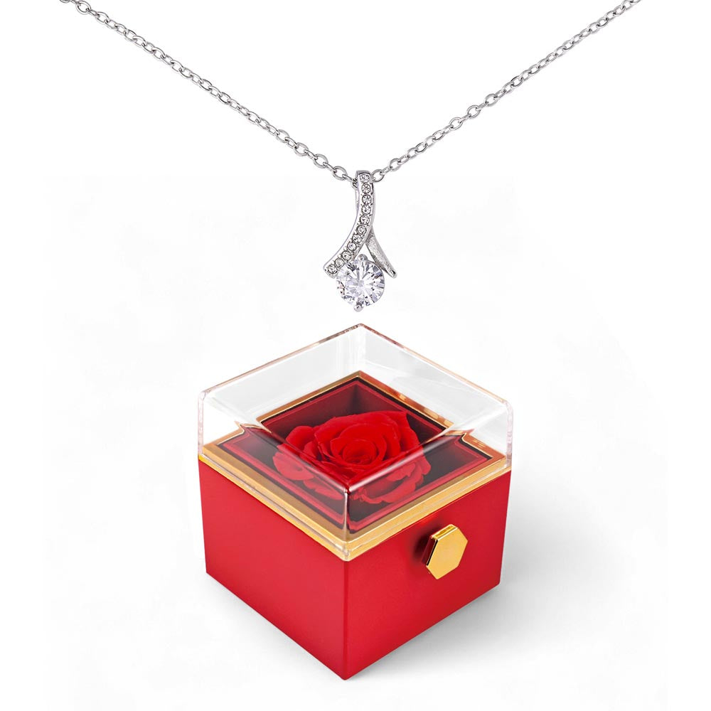 Rose Treasure Box with Alluring Beauty Necklace