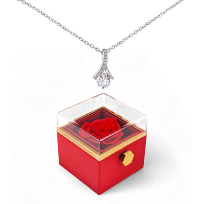 Rose Treasure Box with Alluring Beauty Necklace